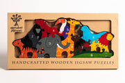 Handmade Wooden Jigsaw Puzzle - Number Zoo