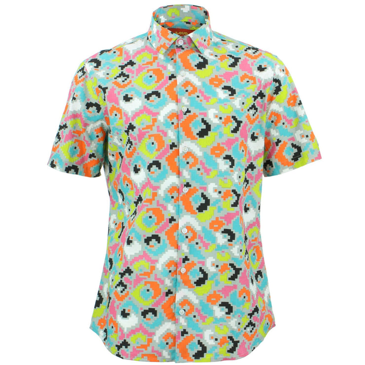 Tailored Fit Short Sleeve Shirt - Pixel