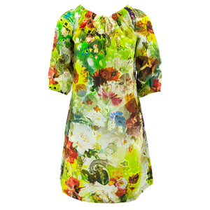Schulterfreies Kleid – Paisley-Wiese