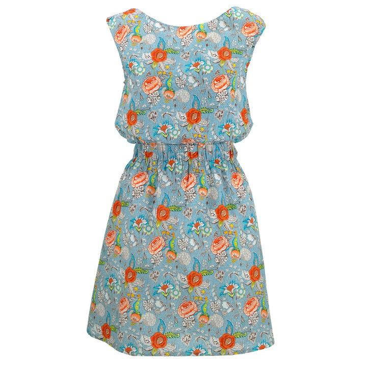 Stretch Waister Dress - Jacobean Floral