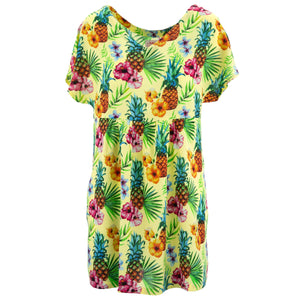 Robe droite courte Lolo - oasis d'ananas