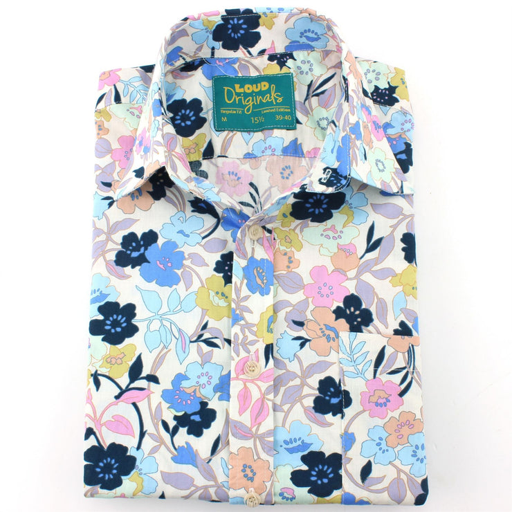 Slim Fit Short Sleeve Shirt - Minimalist Floral