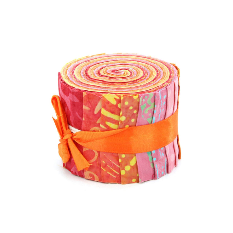 Jelly Roll - 20 Strips of 2.5" x 37" Cotton Batik