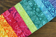 Fat Quarter - 10 Pieces of 19" x 20" Cotton Batik