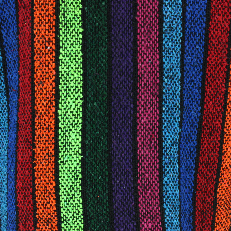 Mexican Baja Jerga Zip Hoody Jacket - Rainbow