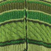 Chunky Wool Multi Knit Hoodie - Green