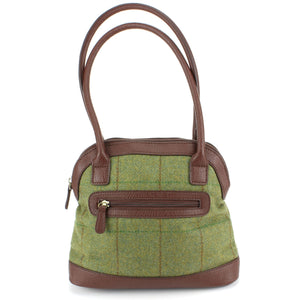 Shopper-Einkaufstasche aus Tweed – Mittelgrün