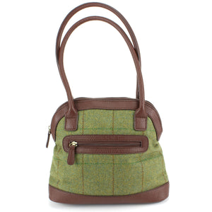 Sac à main cabas en tweed - vert moyen