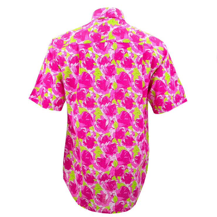 Regular Fit Short Sleeve Shirt - Pink Floral
