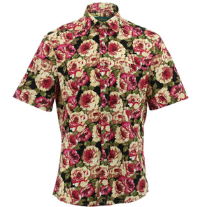 Kurzarmhemd mit normaler Passform – Blumenmuster