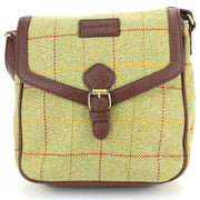 Tweed Cross Body Messenger Shoulder Bag Handbag - Light Green