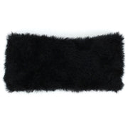 Bowknot Faux Fur Headband - Black