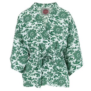 Fröhlicher Kimono - Smaragdblume
