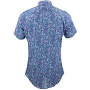 Tailored Fit Short Sleeve Shirt - Fish Tail Paisley