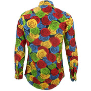 Tailored Fit Long Sleeve Shirt - Roses