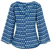 Wrap Top with Bell Sleeve - Tear Drop