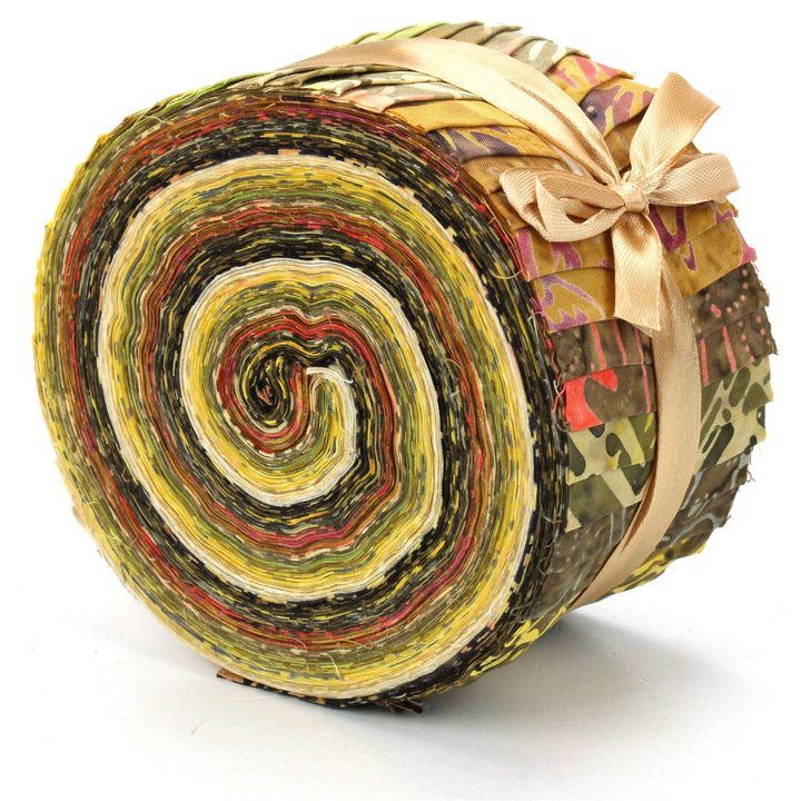 Jelly Roll - 40 Strips of 2.5" x 37" Cotton Batik