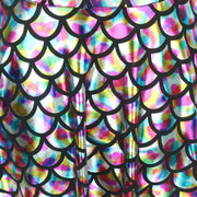 Shiny Mermaid Scale Strappy Dress - Rainbow