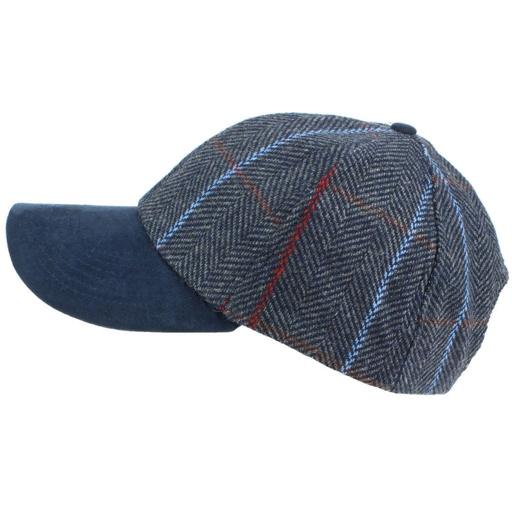 Wool Tweed Baseball Cap - Blue