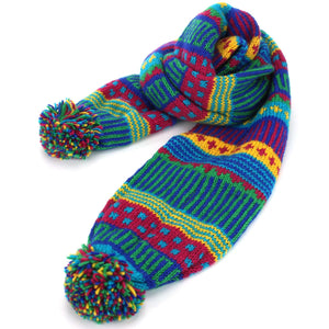 Chunky Wool Knit Scarf - Carnival