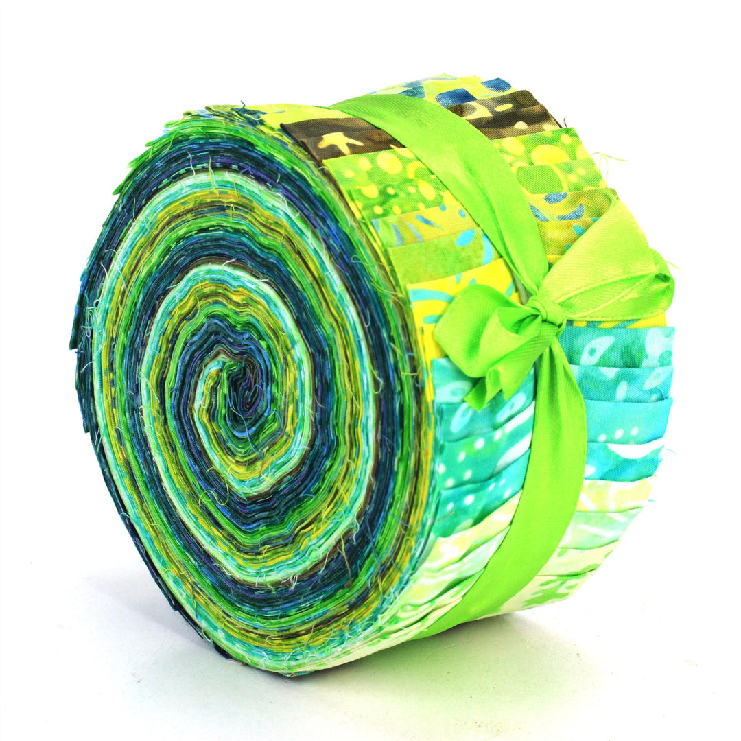 Jelly Roll - 40 Strips of 2.5" x 37" Cotton Batik