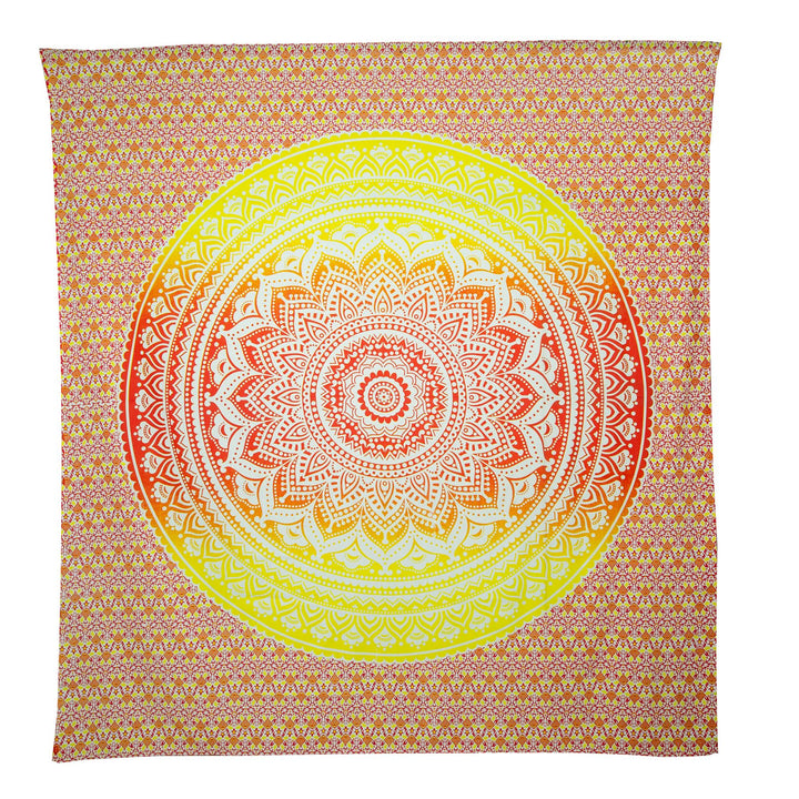 Block Printed Mandala Wall Hanging - Tuscan Sun
