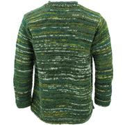 Chunky Wool Space Dye Knit Jumper - Fern Green