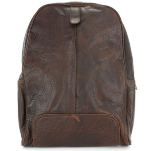 Real Leather Backpack Rucksack Bag - Brown