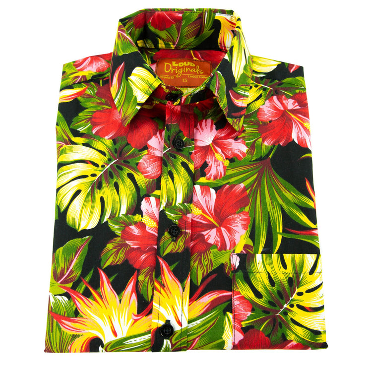 Regular Fit Short Sleeve Shirt - Tropical Jungle