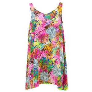 Floaty Asymmetrical Summer Dress - Vivid Bloom