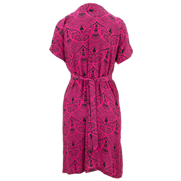 Mandarin Mini Dress - Fuschia Pavilion