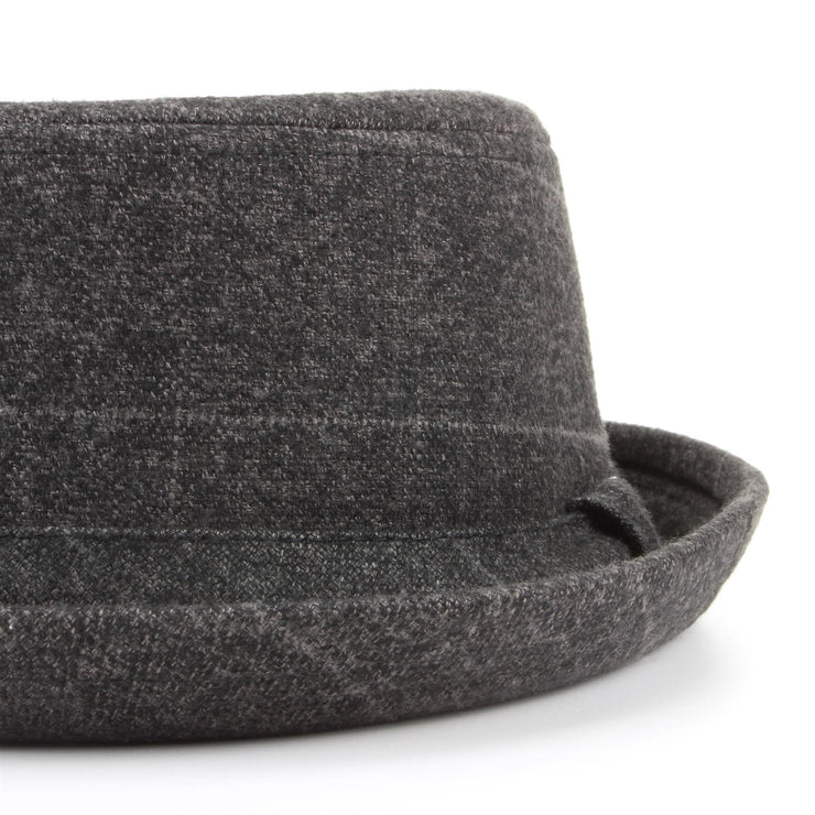 Tweed Pork Pie Hat - Grey