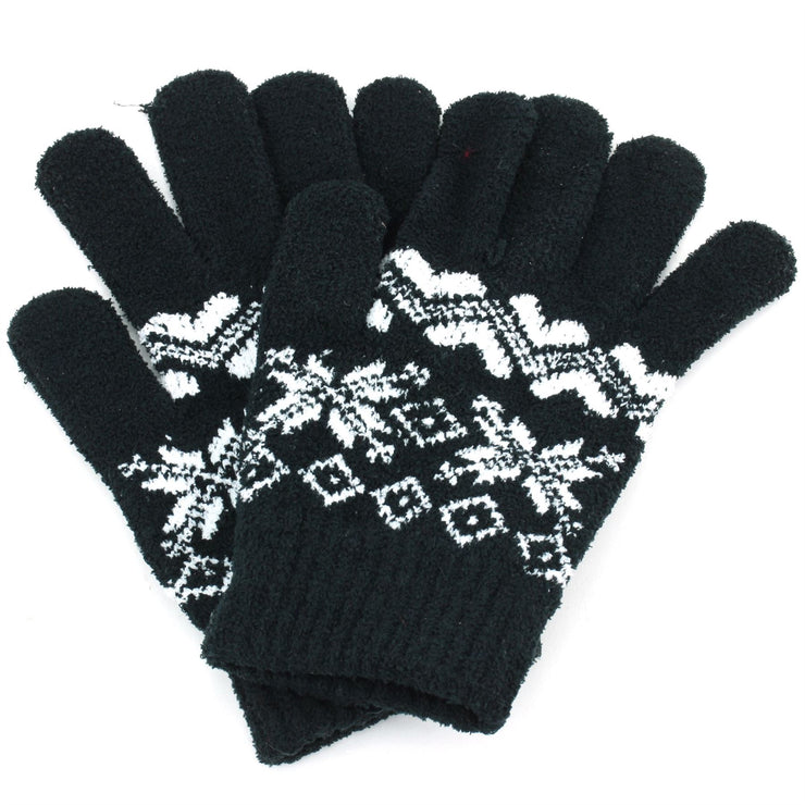 Aztec Ladies Gloves - Black
