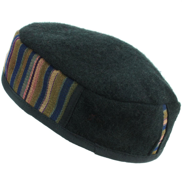 Nepalese Wool Smoking Hat - Black