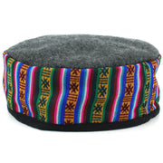 Nepalese Wool Smoking Hat - Grey