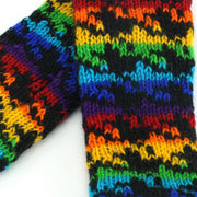 Wool Knit Arm Warmer - Rainbow Houndstooth