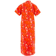 Mandarin Maxi Dress - Vibrant Orange