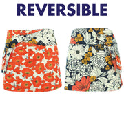 Reversible Popper Wrap Mini Skirt - Floral / Japanese Floral