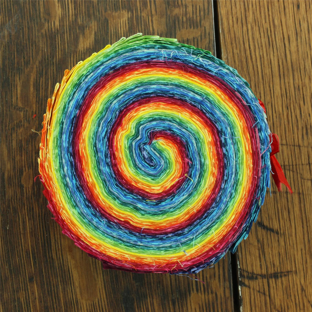 Jelly Roll - 40 Strips of 2.5" x 37" Cotton Batik