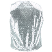 Shiny Sequin Waistcoat - Silver