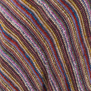 Stripe Crochet Poncho Short - Purple