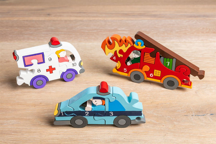 Handmade Wooden Jigsaw Puzzle - Number Emergency