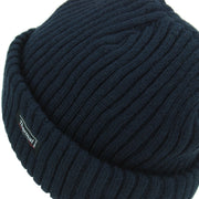 Chunky Knit Beanie Hat - Navy