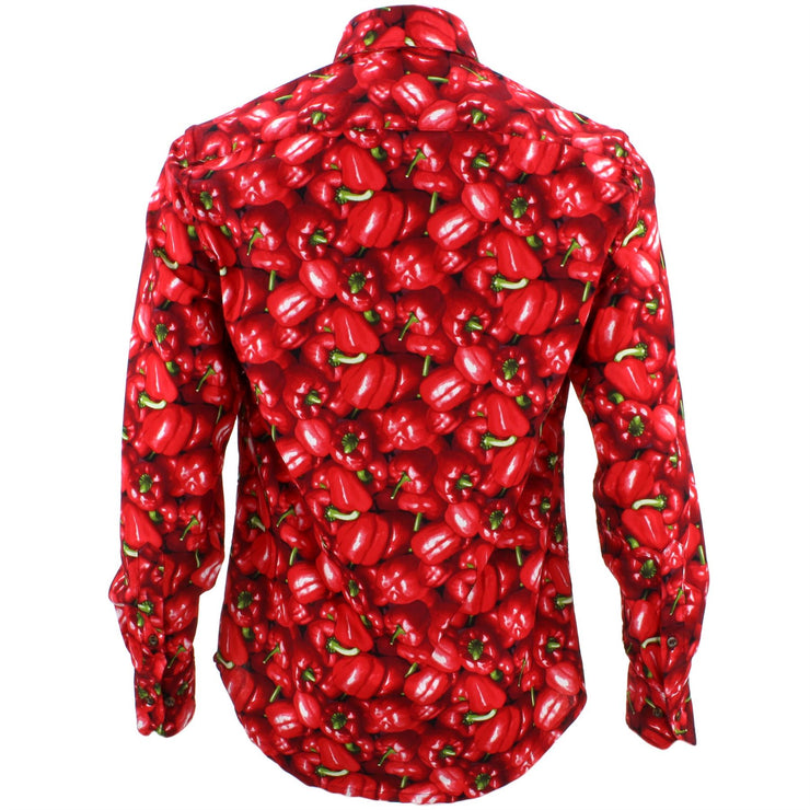 Tailored Fit Long Sleeve Shirt - Red Peppers