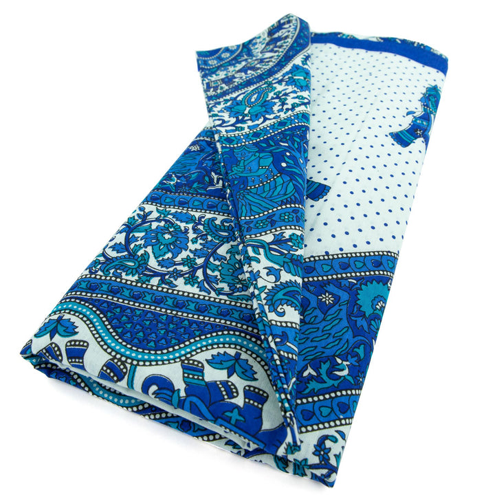 Block Printed Mandala Wall Hanging - Sky Blue