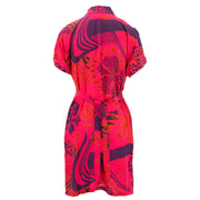 Mandarin Mini Dress - Red Odyssey