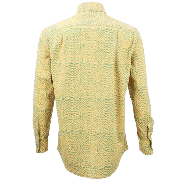 Regular Fit Long Sleeve Shirt - Psychedelic Green & Yellow