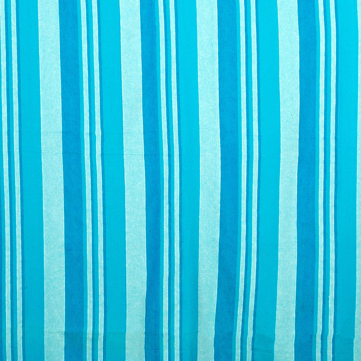 Striped Cotton Blanket With Tassel Edging - Arctic