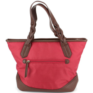 Stor canvas shopper taske håndtaske - rød