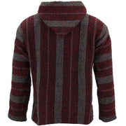 Mexican Baja Jerga Hoody - Maroon Speck